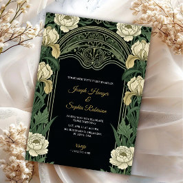 Elegant wedding invitation with ornate floral einladung