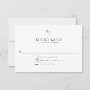 Elegant Wedding Minimal Monogram UAWG güly Antwort