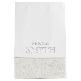 Elegant Wedding Mr&Mrs NAME Personalisiert Gift Wr Mittlere Geschenktüte