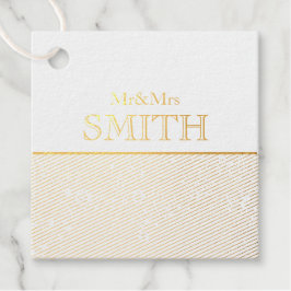 Elegant Wedding Mr. & Mrs. Personalisiert Name Chi Geschenkanhänger