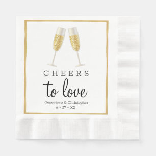 Elegant Wedding Napkin Goldlasten für Liebe Serviette