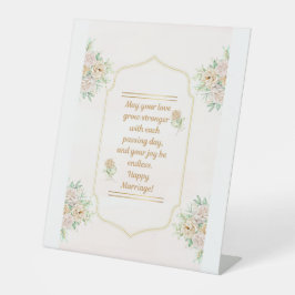 Elegant Wedding Pedestal Sign - Custom 10" x 12"  Sockelschild
