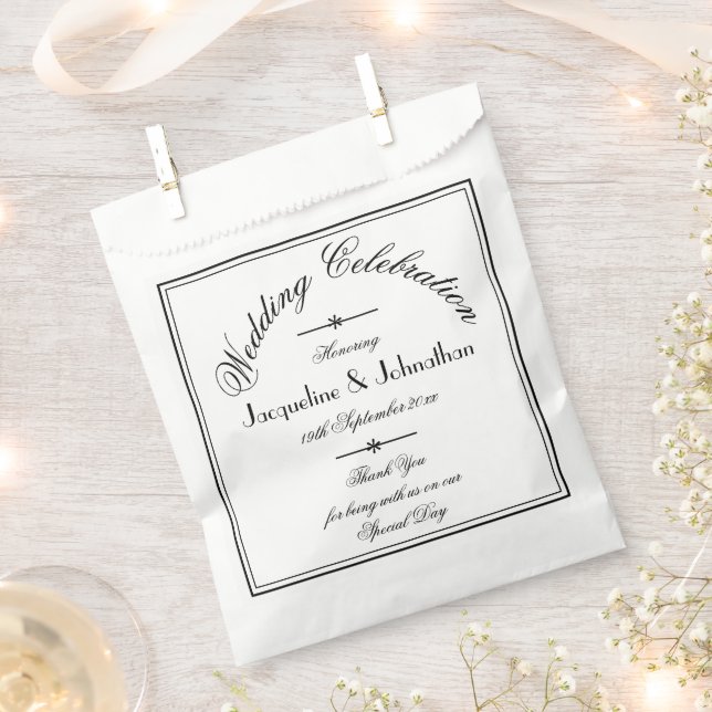 Elegant Wedding Personalisiert Chic Wedding Candy Geschenktütchen (Ausgeschnitten)