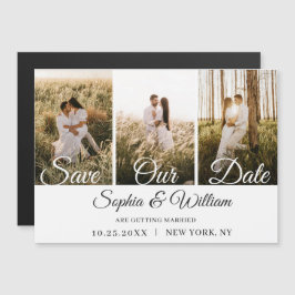 Elegant Wedding PHOTO Save the Date Magnetic Card Magnetkarte