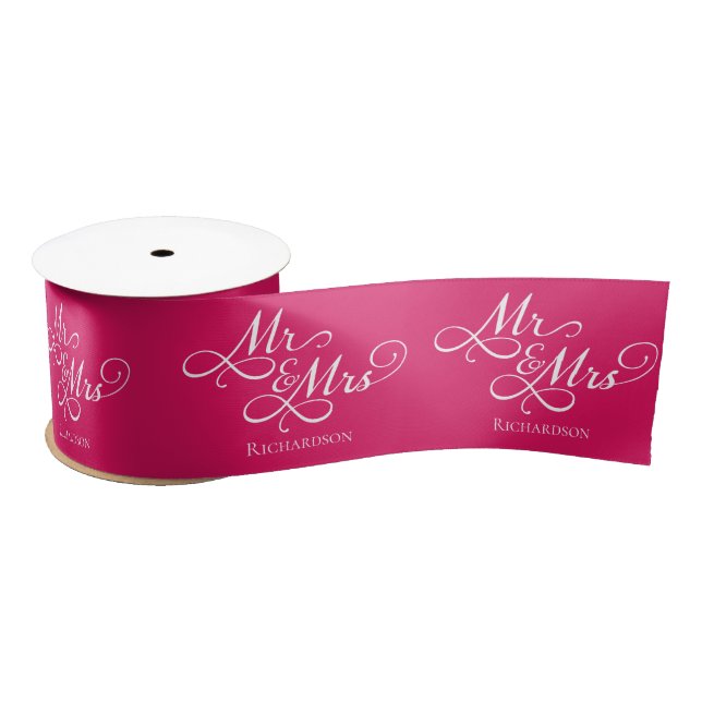 Elegant Wedding Pink Satinband (Spule)
