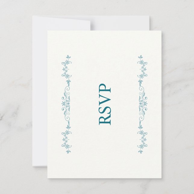 Elegant Wedding RSVP Card (Rückseite)