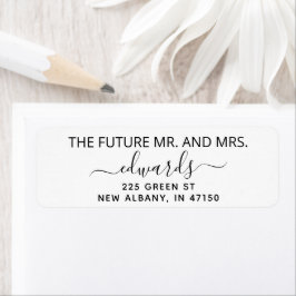 Elegant Wedding Rücksendeadresse Future Mr. und Mr