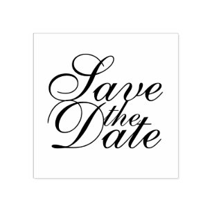 Elegant Wedding Save the Date Gummistempel