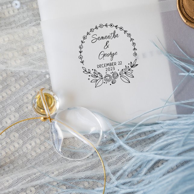 Elegant Wedding Save the Date Gummistempel (Von Creator hochgeladen)