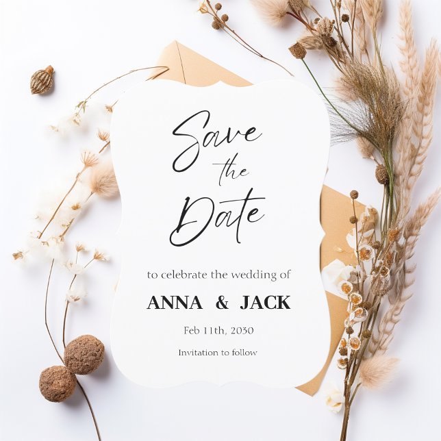 Elegant Wedding Save the Date Invitation Einladung (Von Creator hochgeladen)