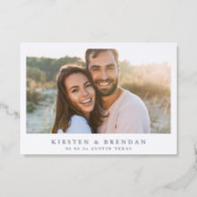 elegant wedding save the date slate grey
