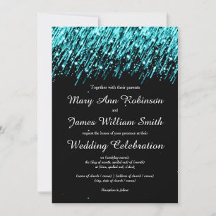 Elegant Wedding Save the Date Stars Türkis