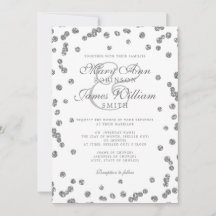 Elegant Wedding Silver Glitzer Confetti