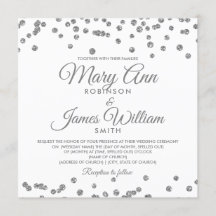 Elegant Wedding Silver Imitats Glitzer Confetti