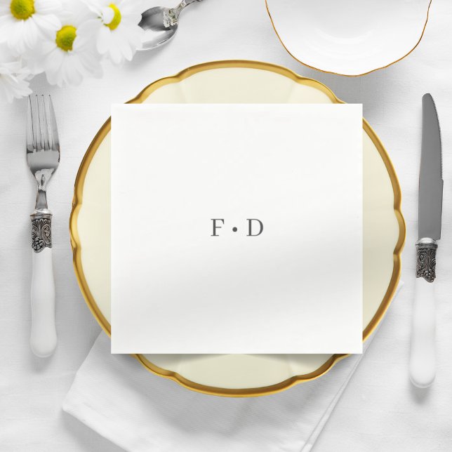 Elegant Wedding Simple Paper Napkins Serviette (Von Creator hochgeladen)