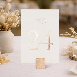 Elegant Wedding Table Numbers 20–29  Folieneinladung