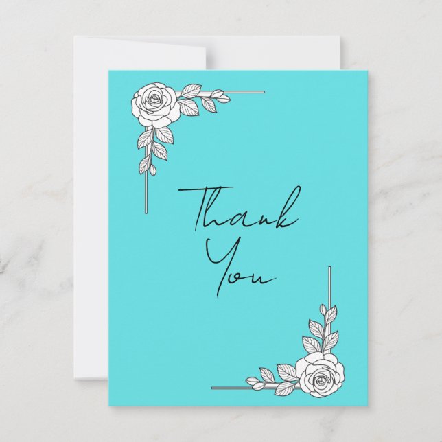 Elegant Wedding Thank You Card | Classic Script De Dankeskarte (Vorderseite)