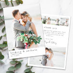 Elegant Wedding Thank You Card with Photos Dankeskarte<br><div class="desc">Share your favorite photos from your wedding day with friends and family with this modern, minimalist multi-photo thank you card. It's easy to edit and includes a thank you message that you can keep or change to your own words. All products are created by Zazzle and shipped to your door...</div>
