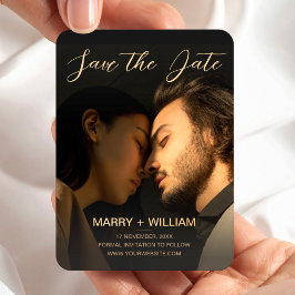 Elegant Wedding Trendy Save the Date Foto Magnet