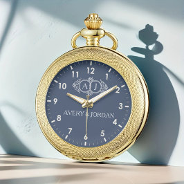 Elegant wedding typography monogram armbanduhr