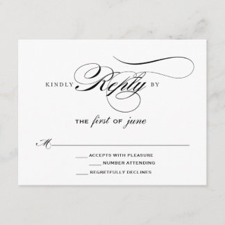 Elegant Wedding UAWG RSVP Karte