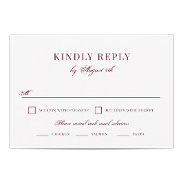 Elegant Wedding UAWG RSVP Karte