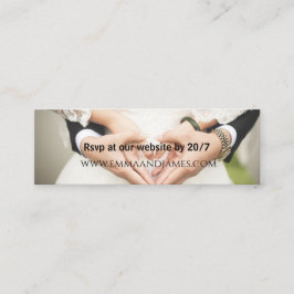 Elegant Wedding Website UAWG Reply Card Mini Visitenkarte