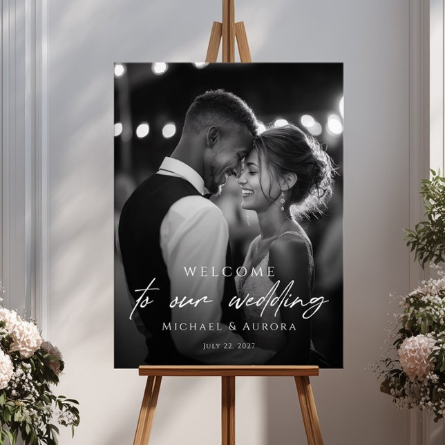 Elegant wedding welcome photo poster (Von Creator hochgeladen)