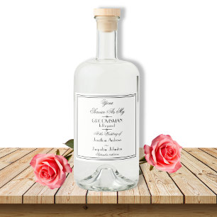 Elegant Wedding Werden Sie mein Trauzeuge Vorschla Alkoholflaschenetikett
