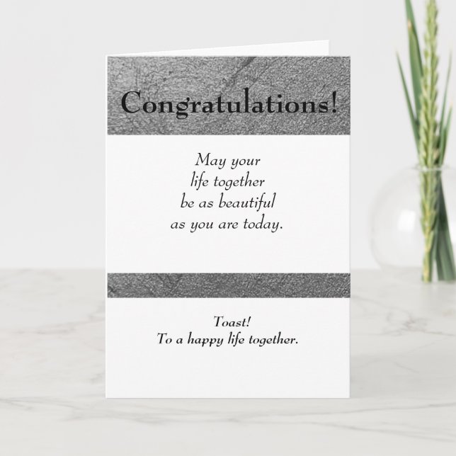 ELEGANT WEDING GREETING CARD KARTE (Vorderseite)