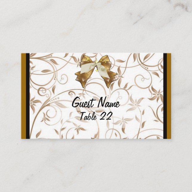 ELEGANT WEDING TABLE CARDS PLATZKARTE (Vorderseite)