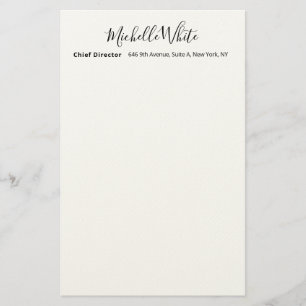 Elegant weißes modernes Profildesign Briefpapier
