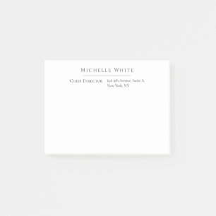 Elegant weißes modernes Profildesign Post-it Klebezettel