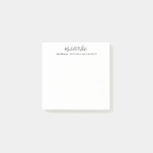 Elegant weißes modernes Profildesign Post-it Klebezettel