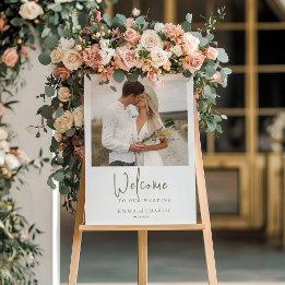 Élégant Welcome Calligraphy Mariage Photo