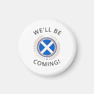 Elegant We'll Be Coming Schottland-Flaggenabzeic Magnet