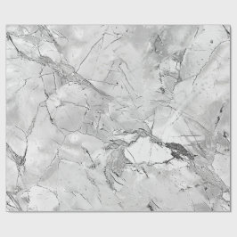 Elegant Whirls Gray 'Regal Stone Vein' Marmortext Geschenkpapier