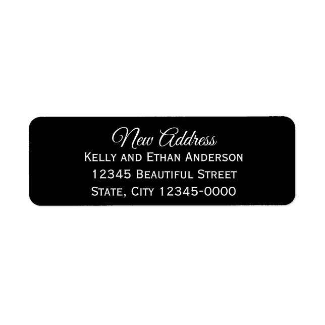 Elegant White and Black New Address (Vorne)