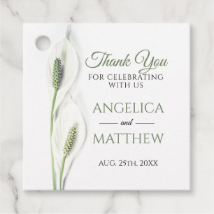 Elegant White Calla Lily Blume Blumenbeweis Vielen Geschenkanhänger