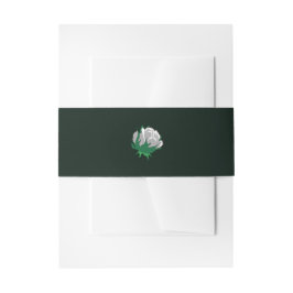 Elegant White Camellia auf Grün Einladungsbanderole