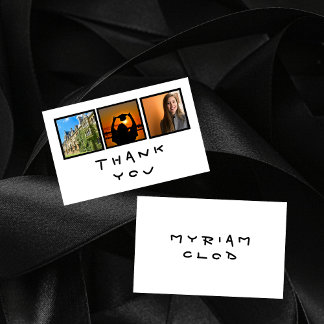 Elegant white Dankeschön Card Dankeskarte