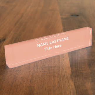 Elegant white &Dark Salm custom name Namensplakette