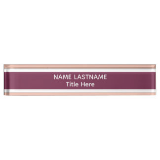 Elegant white &Dark Salm custom name Namensplakette