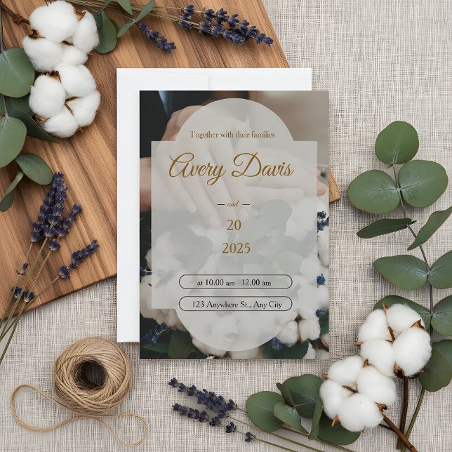 Elegant White Floral Boho Wedding Invitation  Einladung (Von Creator hochgeladen)