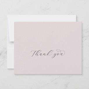 Elegant White Floral Coordinated   Blush Mauve Dankeskarte