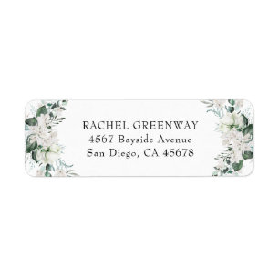 Elegant White Floral Dusty Blue Sage Green Wedding