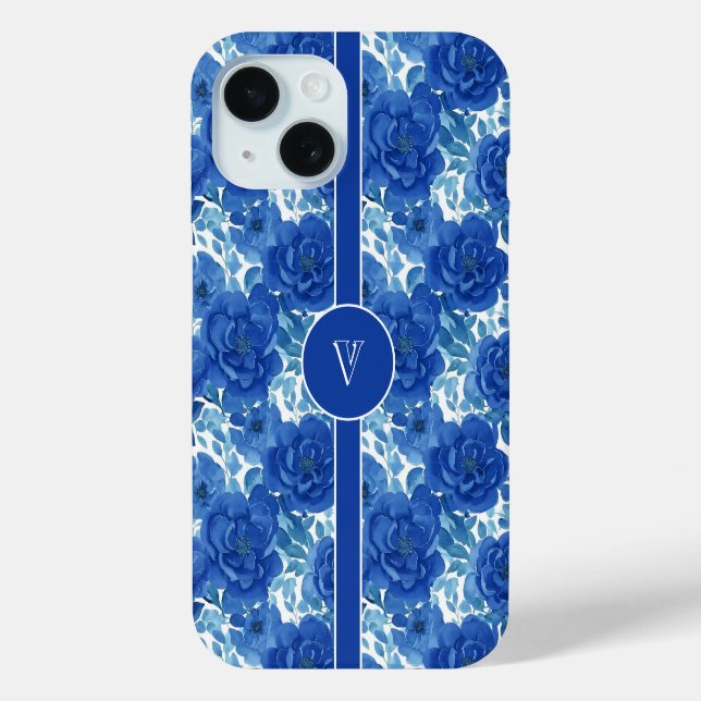 Elegant White Floral Personalisiert iPhone Case (Rückseite)