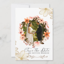 Elegant White Foto Collage Wedding Invitati