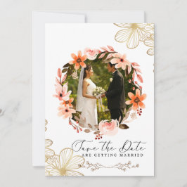 Elegant White Foto Collage Wedding Invitati Einladung