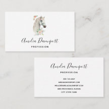 Elegant White Horse Boho Floral